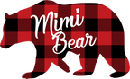 (s232-CC) Left Bear Family Custom Text Buffalo Plaid