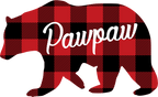 (s232-CC) Left Bear Family Custom Text Buffalo Plaid