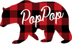 (s232-CC) Left Bear Family Custom Text Buffalo Plaid
