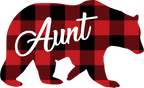 (s232-CC) Bear Family Custom Text Buffalo Plaid