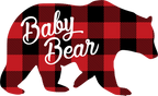 (s232-CC) Bear Family Custom Text Buffalo Plaid