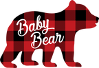 (s232-CC) Bear Family Custom Text Buffalo Plaid