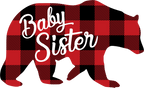 (s232-CC) Bear Family Custom Text Buffalo Plaid