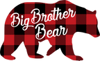 (s232-CC) Bear Family Custom Text Buffalo Plaid