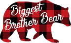 (s232-CC) Bear Family Custom Text Buffalo Plaid