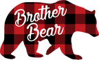 (s232-CC) Bear Family Custom Text Buffalo Plaid