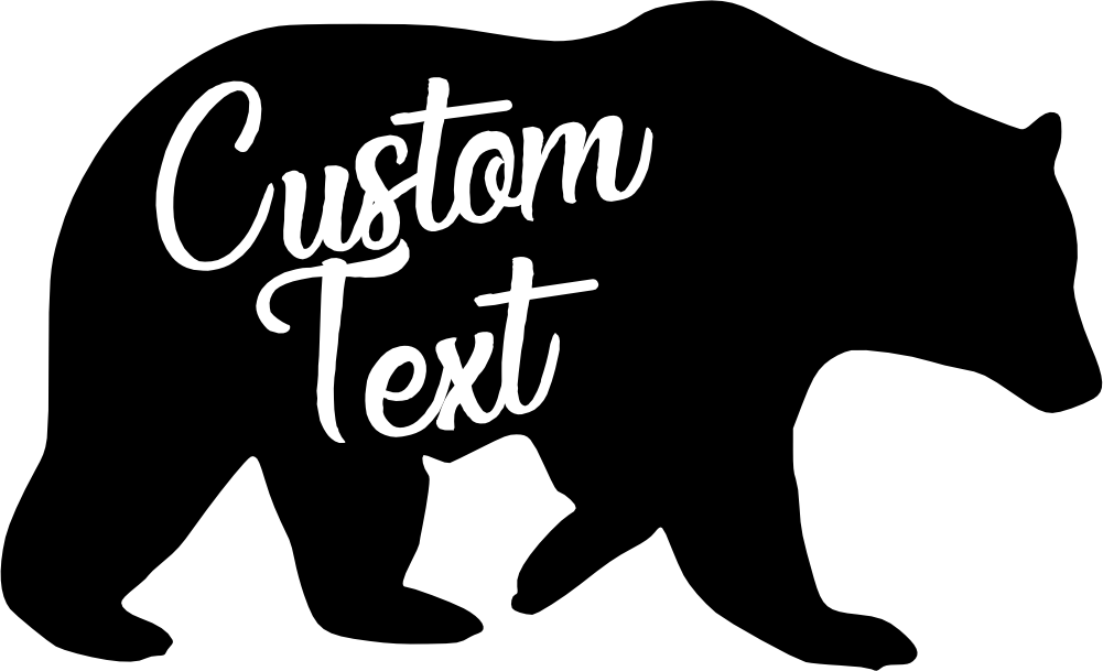 (s232-CC) Bear Family Custom Text Buffalo Plaid