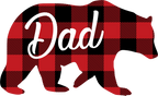 (s232-CC) Bear Family Custom Text Buffalo Plaid
