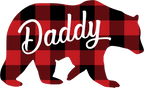 (s232-CC) Bear Family Custom Text Buffalo Plaid