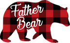 (s232-CC) Bear Family Custom Text Buffalo Plaid