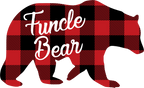 (s232-CC) Bear Family Custom Text Buffalo Plaid