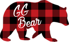 (s232-CC) Bear Family Custom Text Buffalo Plaid