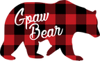 (s232-CC) Bear Family Custom Text Buffalo Plaid