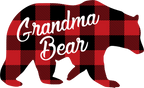 (s232-CC) Bear Family Custom Text Buffalo Plaid