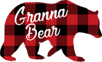 (s232-CC) Bear Family Custom Text Buffalo Plaid