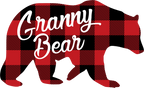 (s232-CC) Bear Family Custom Text Buffalo Plaid