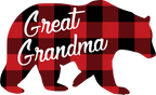 (s232-CC) Bear Family Custom Text Buffalo Plaid