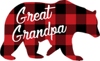 (s232-CC) Bear Family Custom Text Buffalo Plaid