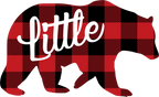 (s232-CC) Bear Family Custom Text Buffalo Plaid