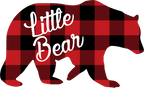 (s232-CC) Bear Family Custom Text Buffalo Plaid