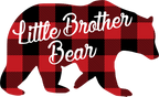 (s232-CC) Bear Family Custom Text Buffalo Plaid