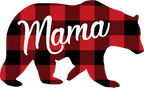 (s232-CC) Bear Family Custom Text Buffalo Plaid