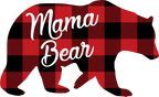 (s232-CC) Bear Family Custom Text Buffalo Plaid