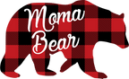 (s232-CC) Bear Family Custom Text Buffalo Plaid