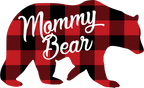 (s232-CC) Bear Family Custom Text Buffalo Plaid