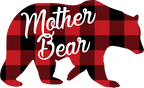 (s232-CC) Bear Family Custom Text Buffalo Plaid