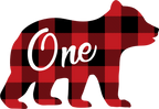(s232-CC) Bear Family Custom Text Buffalo Plaid