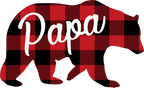 (s232-CC) Bear Family Custom Text Buffalo Plaid