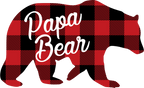 (s232-CC) Bear Family Custom Text Buffalo Plaid