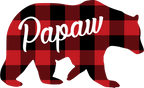 (s232-CC) Bear Family Custom Text Buffalo Plaid