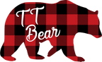 (s232-CC) Bear Family Custom Text Buffalo Plaid