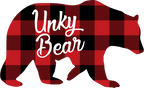 (s232-CC) Bear Family Custom Text Buffalo Plaid