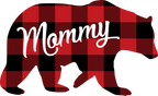 (s232-CC) Bear Family Custom Text Buffalo Plaid