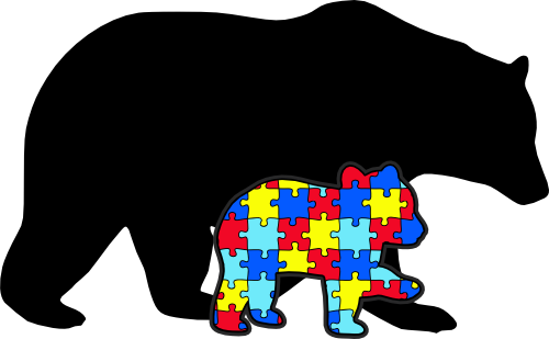 (s232-R1) Mama & Baby Bear Autism Puzzle