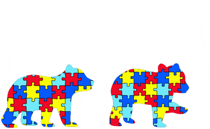 (s232-R2) Mama & 2 Baby Bear Cubs Autism Puzzle