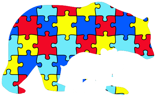 (s232-R4) Autism Puzzle Bear with Cub