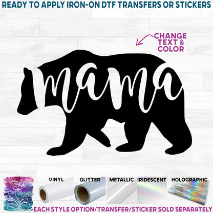 (s232-C2) Bear Family Mama Family Custom Text