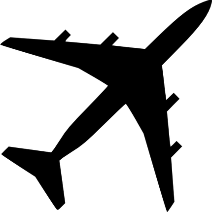 (238-C) Airplanes Plane Silhouette