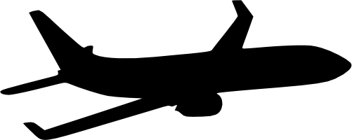 (s238-D) Airplanes Plane Silhouette