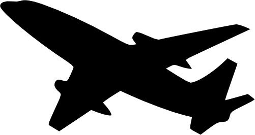 (238-E) Airplanes Plane Silhouette