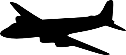 (238-F) Airplanes Plane Silhouette