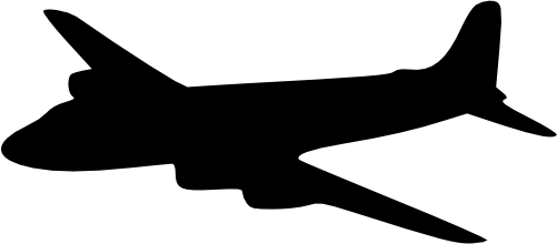 (s238-F) Airplanes Plane Silhouette