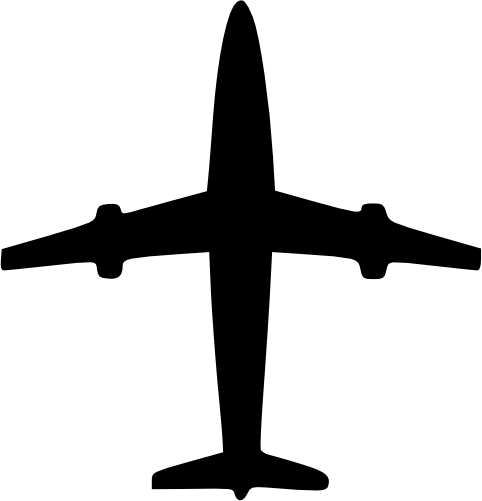 (s238-H) Airplanes Plane Silhouette