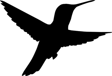(s023-A) Hummingbird Silhouette