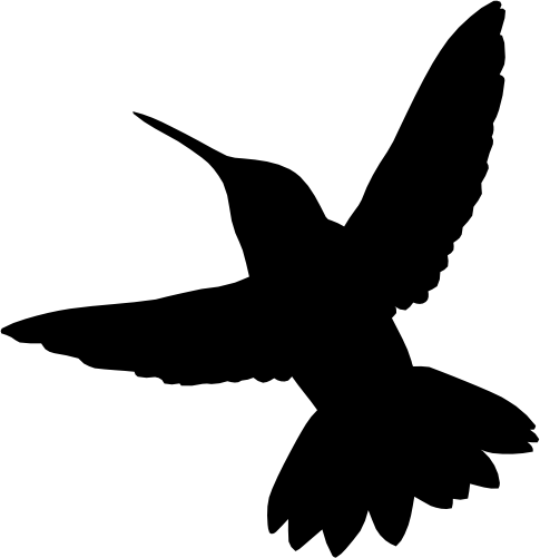 (s023-B) Hummingbird Silhouette
