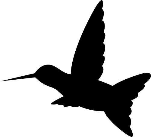 (s023-D) Hummingbird Silhouette